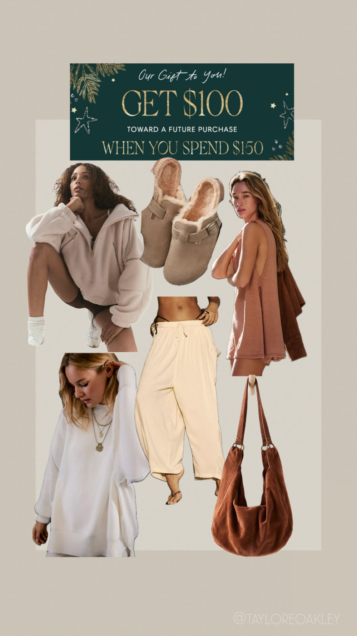 Free people spend $150 get $100!!!! 

#LTKGiftGuide #LTKHoliday #LTKSaleAlert