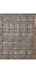 Amber Lewis x Loloi Billie Collection BIL-02 Ocean / Brick, Traditional 7'-6" x 9'-6" Area Rug | Amazon (US)