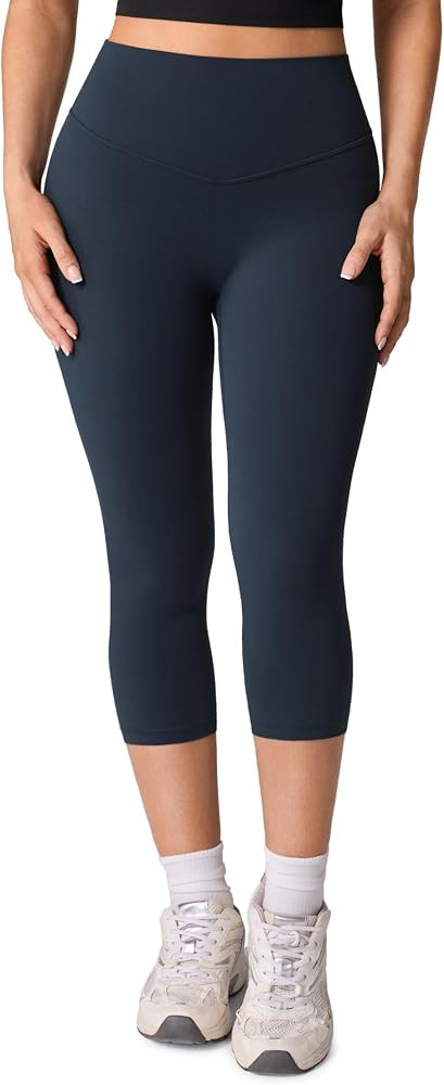 UNISSU Hugcurve No Front Seam Capri Leggings 19"     High Waisted, Buttery Soft, Booty Flattering... | Amazon (US)