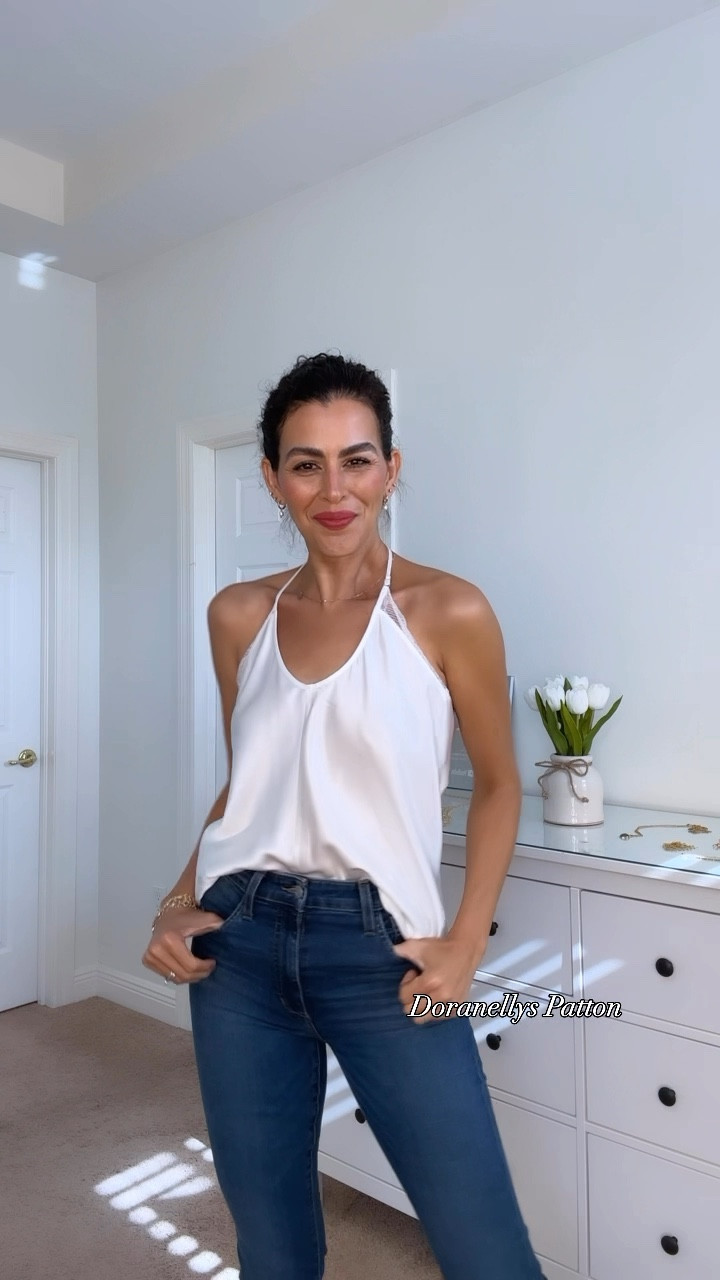 Size s in the silk cami and Size 26 in the jeans!

#LTKVideo #LTKSeasonal #LTKStyleTip