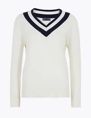 Soft Touch V-Neck Relaxed Jumper | Marks & Spencer (US)