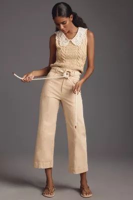 The Skipper Seamed High-Rise Crop Wide-Leg Pants by Pilcro | Anthropologie (US)