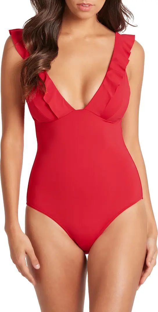 Frill One-Piece Swimsuit | Nordstrom