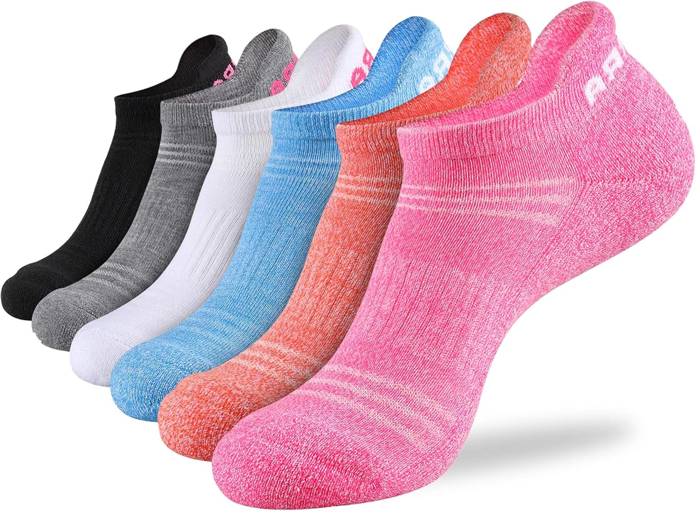 LITERRA Womens Ankle Socks 6 Pack Athletic Low Cut Socks Running Cushioned Sole Socks For Woman | Amazon (US)