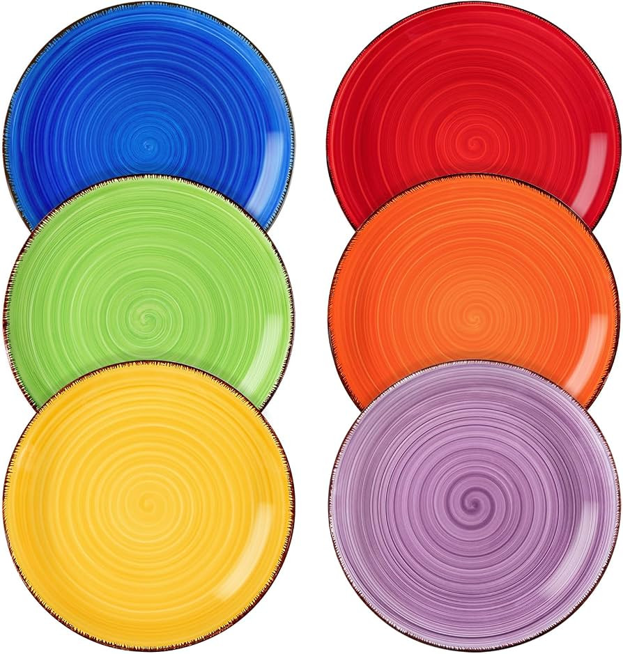 vancasso Bonita Muticolor Salad Plate Set of 6, 7.5 Inch Ceramic Dessert Plate, Dishwasher and Mi... | Amazon (US)
