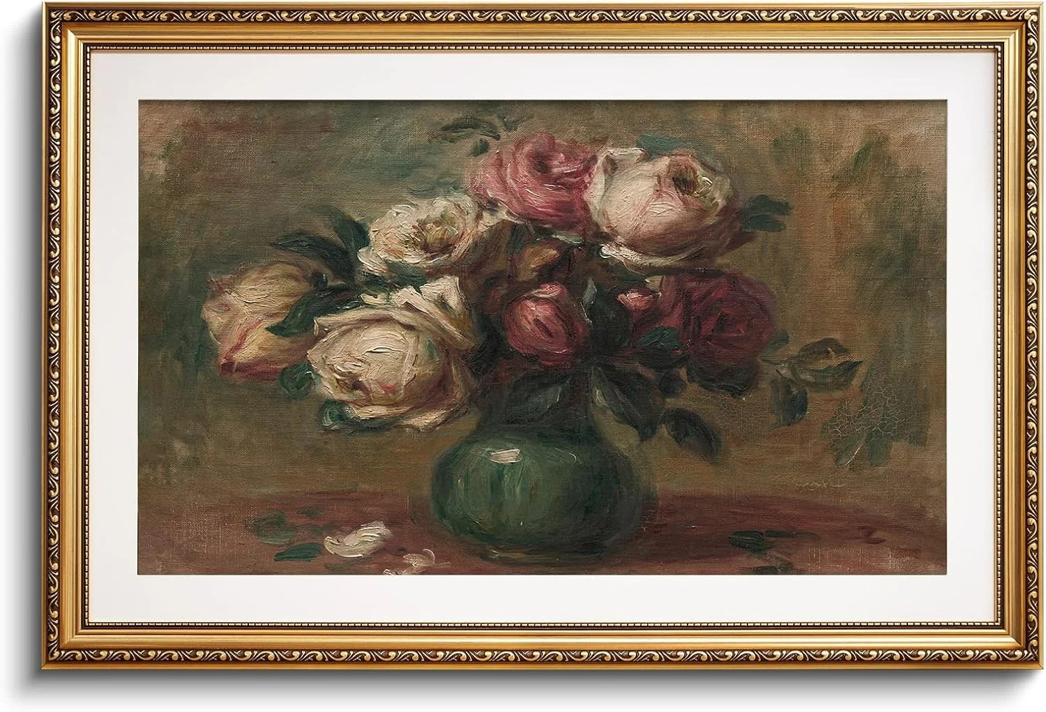 Asdg12s Gold Framed Wall Art Canvas Print Home Decor Flower Art Vintage Botanical Prints Rustic F... | Walmart (US)