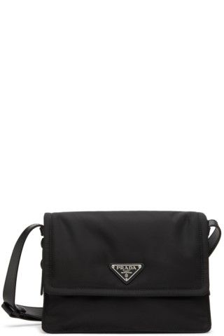 Black Small Re-Nylon Shoulder Bag | SSENSE