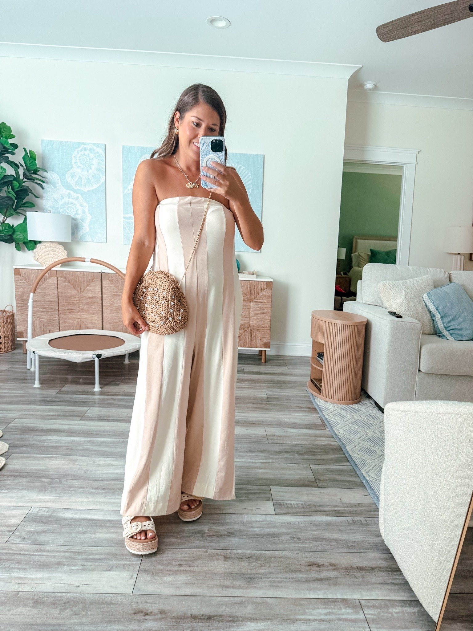 Summer outfit, stripe jumpsuit, vacation outfit 

Wearing medium

#LTKootd