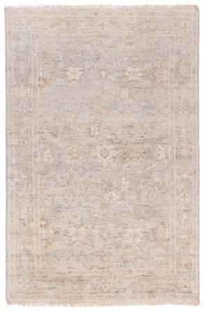 One Allium Way® Oriental Hand-Knotted Wool Light Grey / Beige Area Rug | Perigold | Wayfair North America