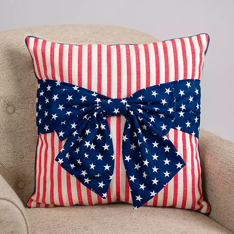 Americana Bow Pillow | Kirklands