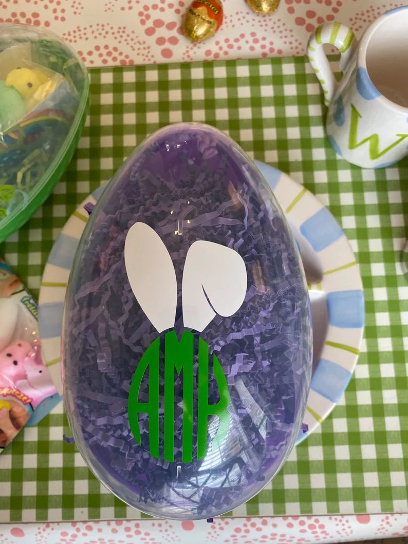 Jumbo monogrammed Easter eggs | Etsy (US)