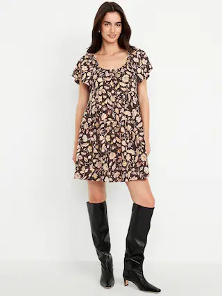 Mini Floral Swing Dress | Old Navy (US)