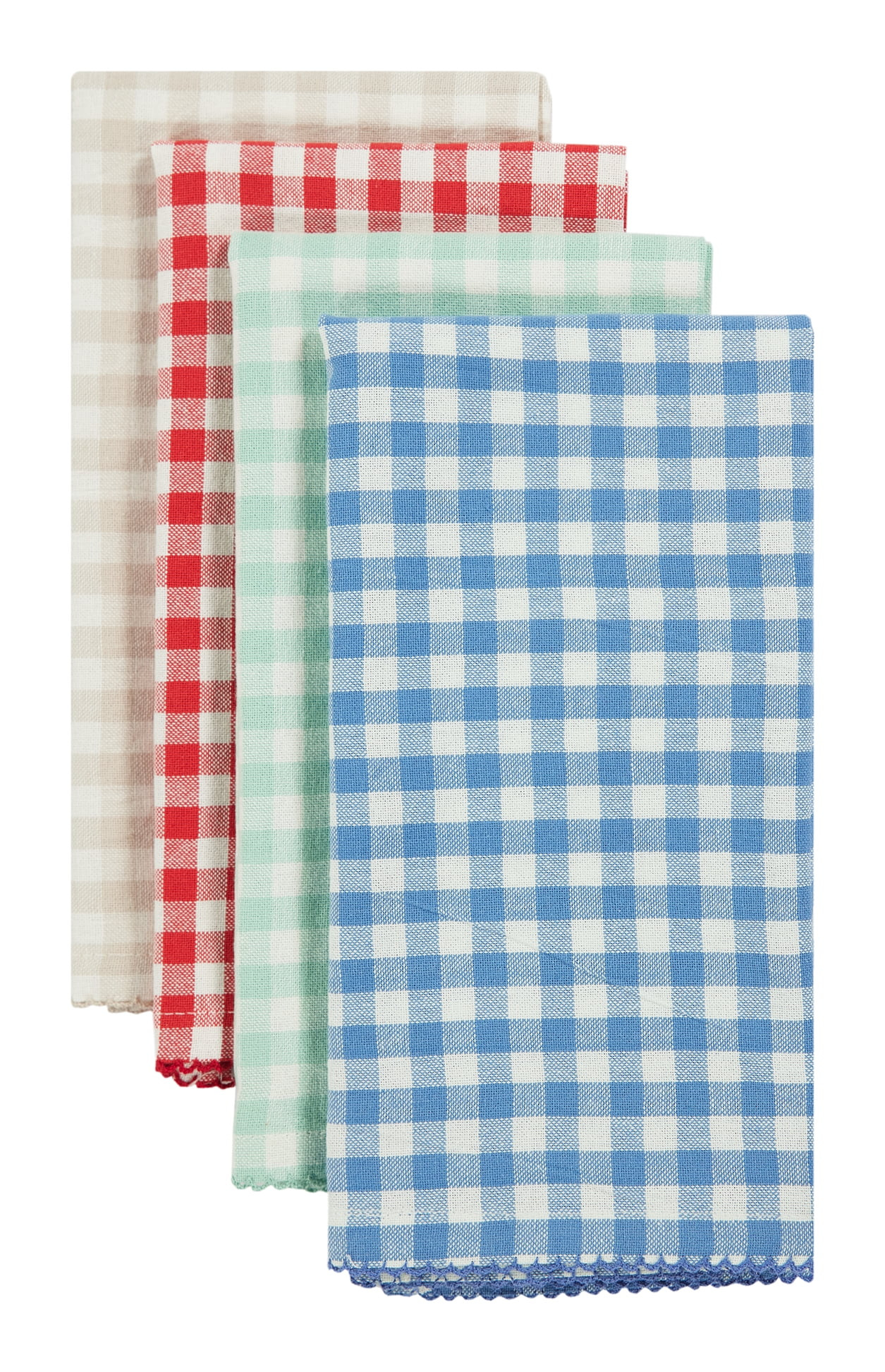 The Pioneer Woman 100% Cotton Fabric Napkin Set, Multicolor Gingham, 20"W x 20"L, Set of 4 | Walmart (US)