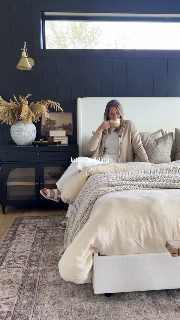 Layered neutrals are my favorite way to create a cozy bedding look for fall.