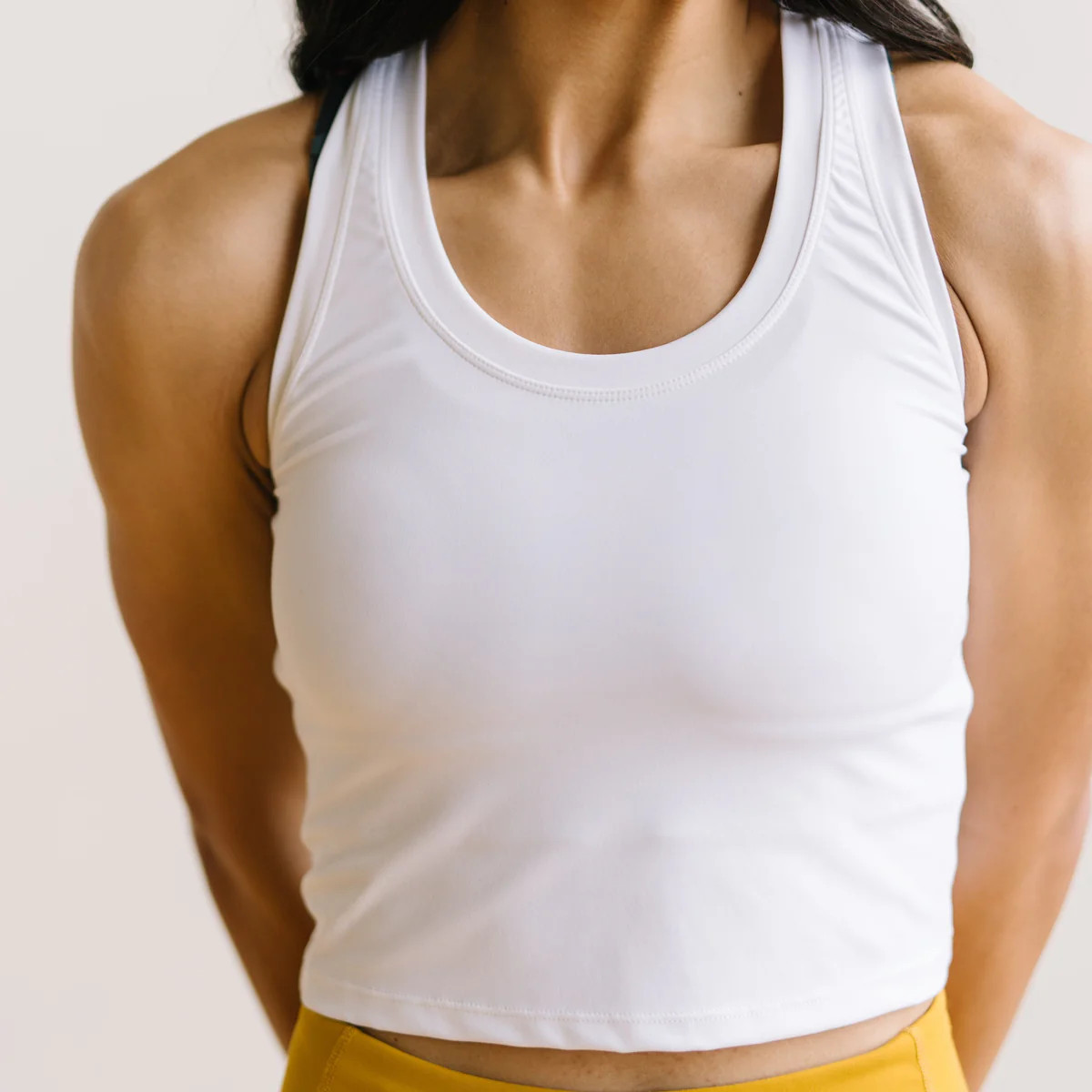 Renew Crop Tank - White | MT LUXE | Maven Thread