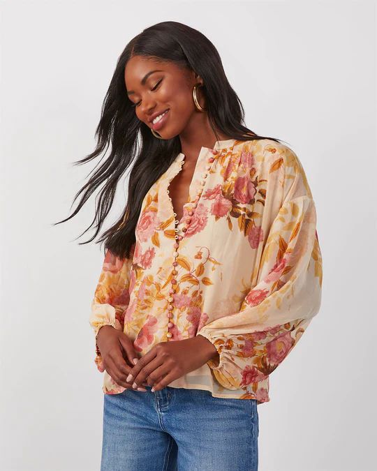 Aries Floral Button Up Blouse | VICI Collection