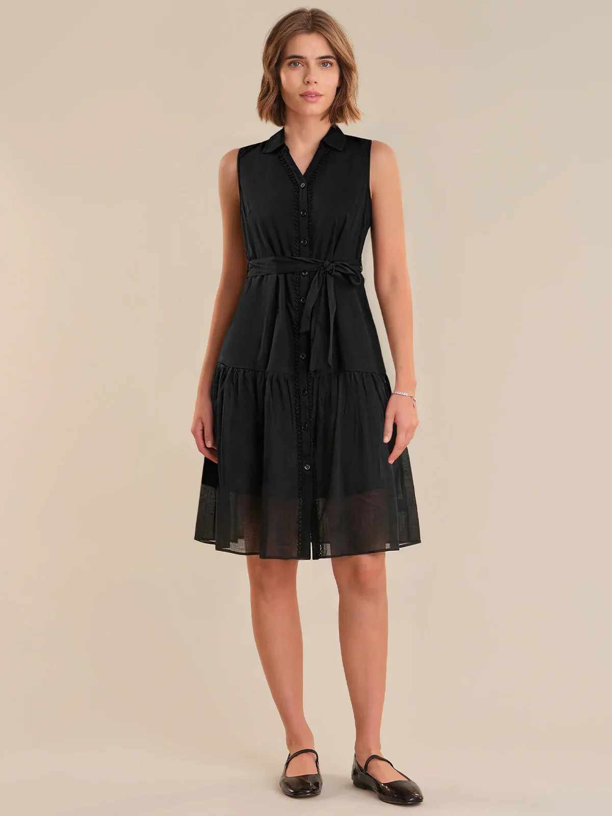 89th & Madison Sleeveless Tiered Midi Dress | 89th + Madison