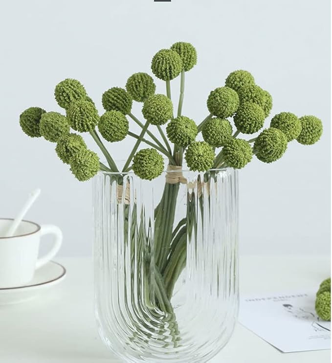 Rikyo 18 Stems Fake Flowers Billy Balls,10“ Artificial Billy Button Flower Bouquet,Permanent Fl... | Amazon (US)