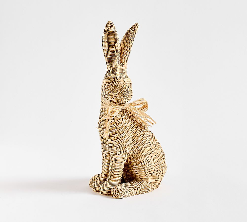 Resin Woven Bunny Standing | Pottery Barn (US)
