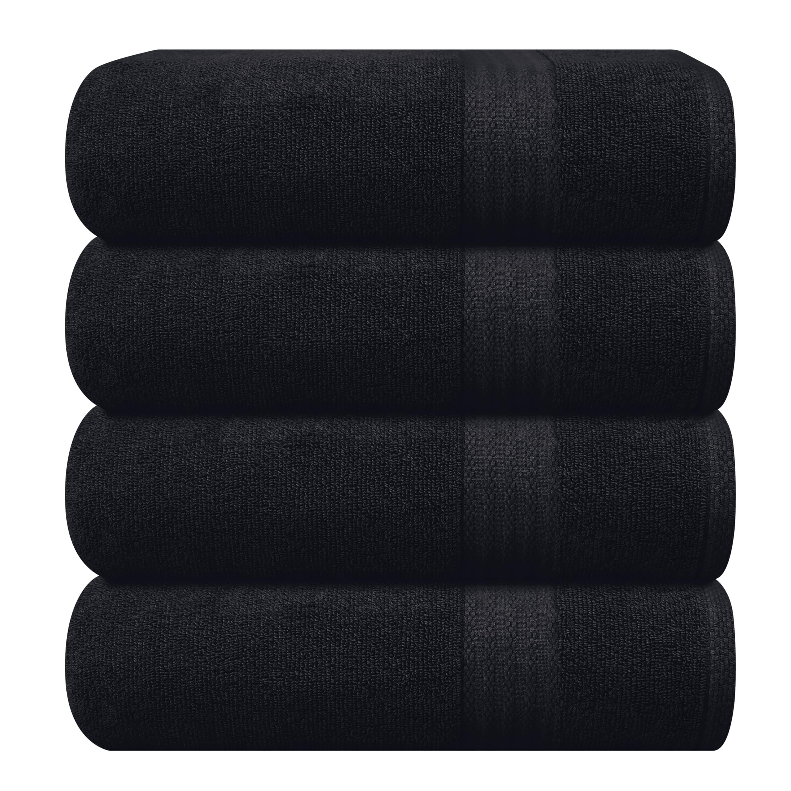 MyOwn Premium Cotton 4 Pack Bath Towel Set - 100% Pure Cotton - 4 Bath Towels 27x54 - Ideal for E... | Walmart (US)