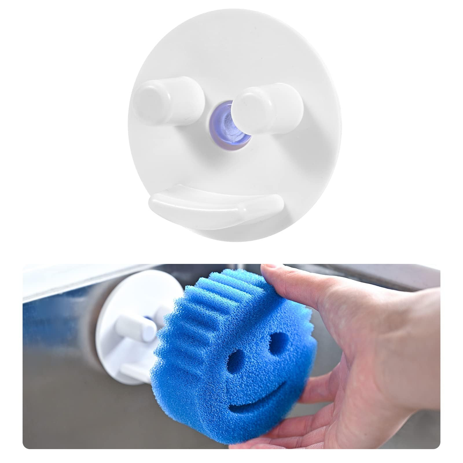 Scrub Sponge Holder for Kitchen Sink - Suction Cup Sponges Holder - Sink Sponge Caddy Organizer D... | Amazon (US)