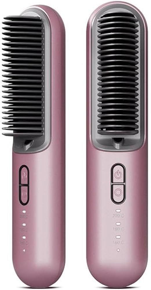 Flux Cordless Hair Straightener Brush - Portable, Ideal for Travel. This Mini Ionic Hot Comb Stra... | Amazon (US)