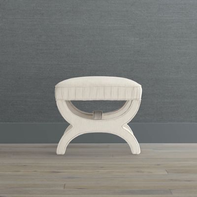 Theo Upholstered Stool | Frontgate | Frontgate