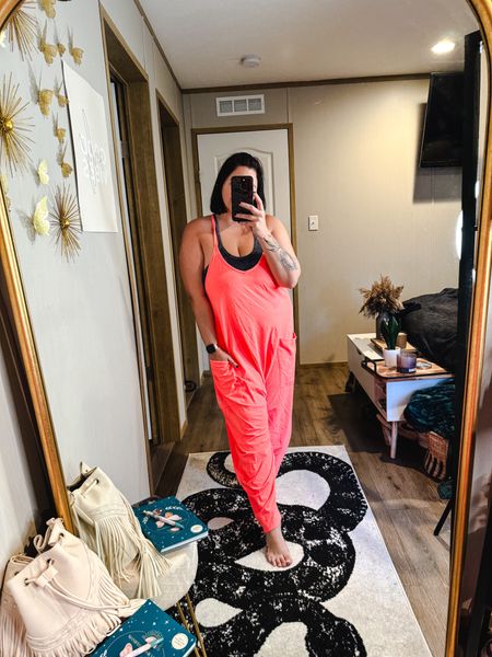 Free People Hot Shot onesie in this gorgeous watermelon color that is perfect for summer and spring! Size down as they do fit very oversized! 

I’m wearing an XL and could easily fit into a M 

FP style
Spring outfit 
Summer outfit 

#LTKmidsize #LTKfindsunder100 #LTKSeasonal