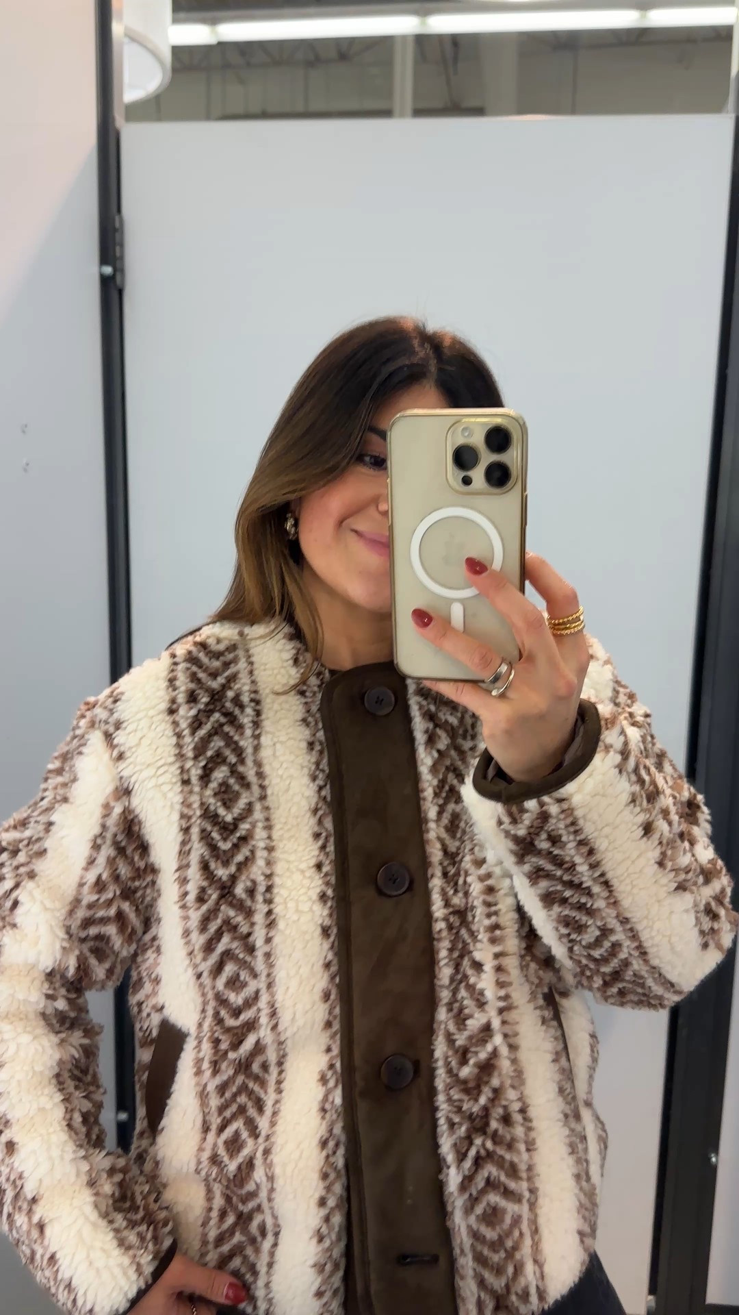 One of my favorite finds right now! This super cozy Sherpa jacket. The print is so good! Wearing size small
Jeans size 0. Take 30% off right now

#LTKFindsUnder100 #LTKSaleAlert #LTKFindsUnder50