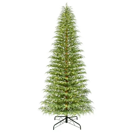 My Texas House 12FT Pre-Lit Cypress Artificial Christmas Tree, 1000 Warm White Twinkle LED, Green | Walmart (US)