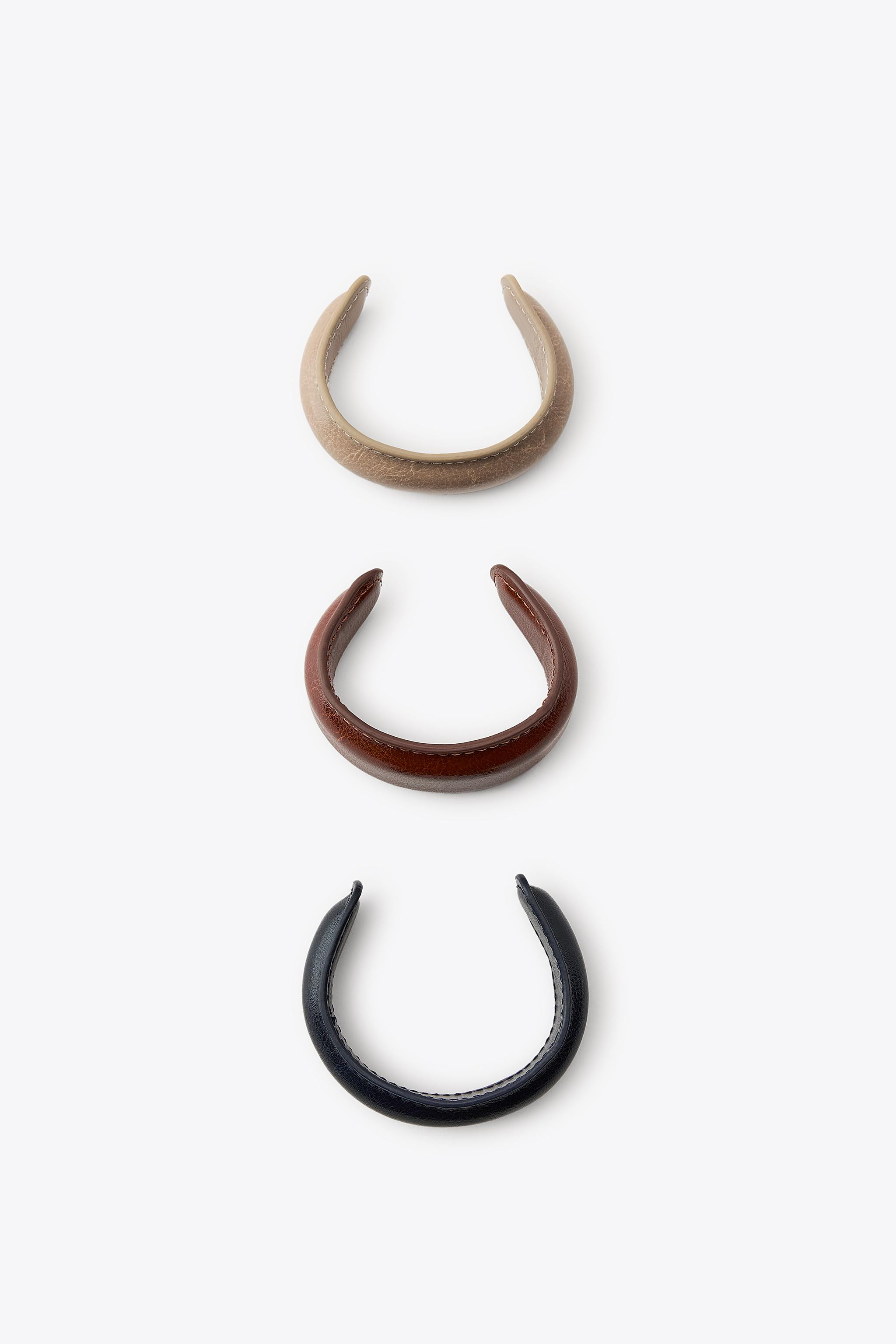PACK OF 3 LEATHER BRACELETS | Zara US
