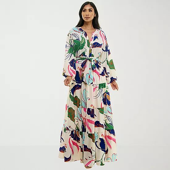 new!Premier Amour Long Sleeve Floral Maxi Dress | JCPenney