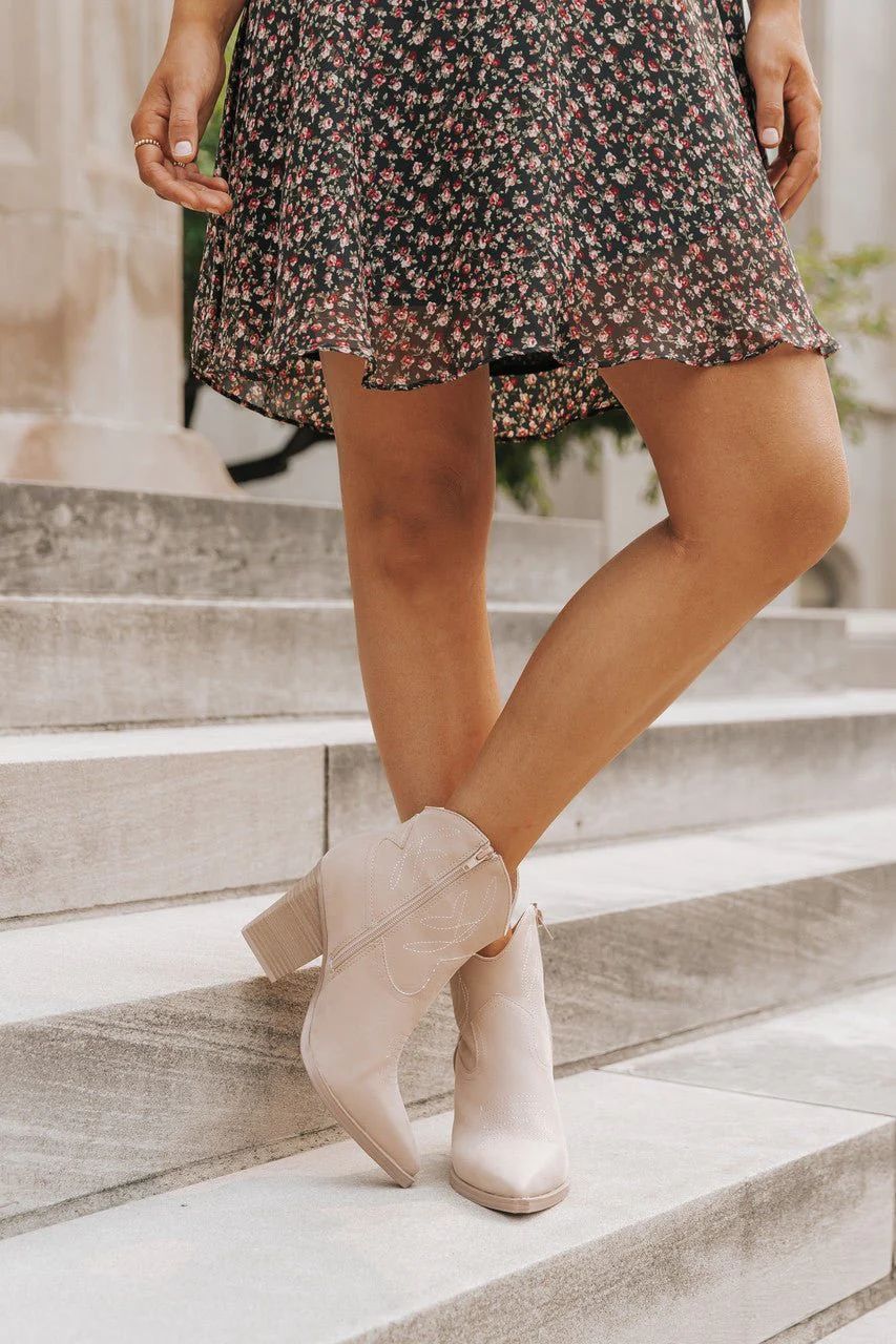 MIA Sawyer Blush Cowgirl Booties | Magnolia Boutique | Magnolia Boutique