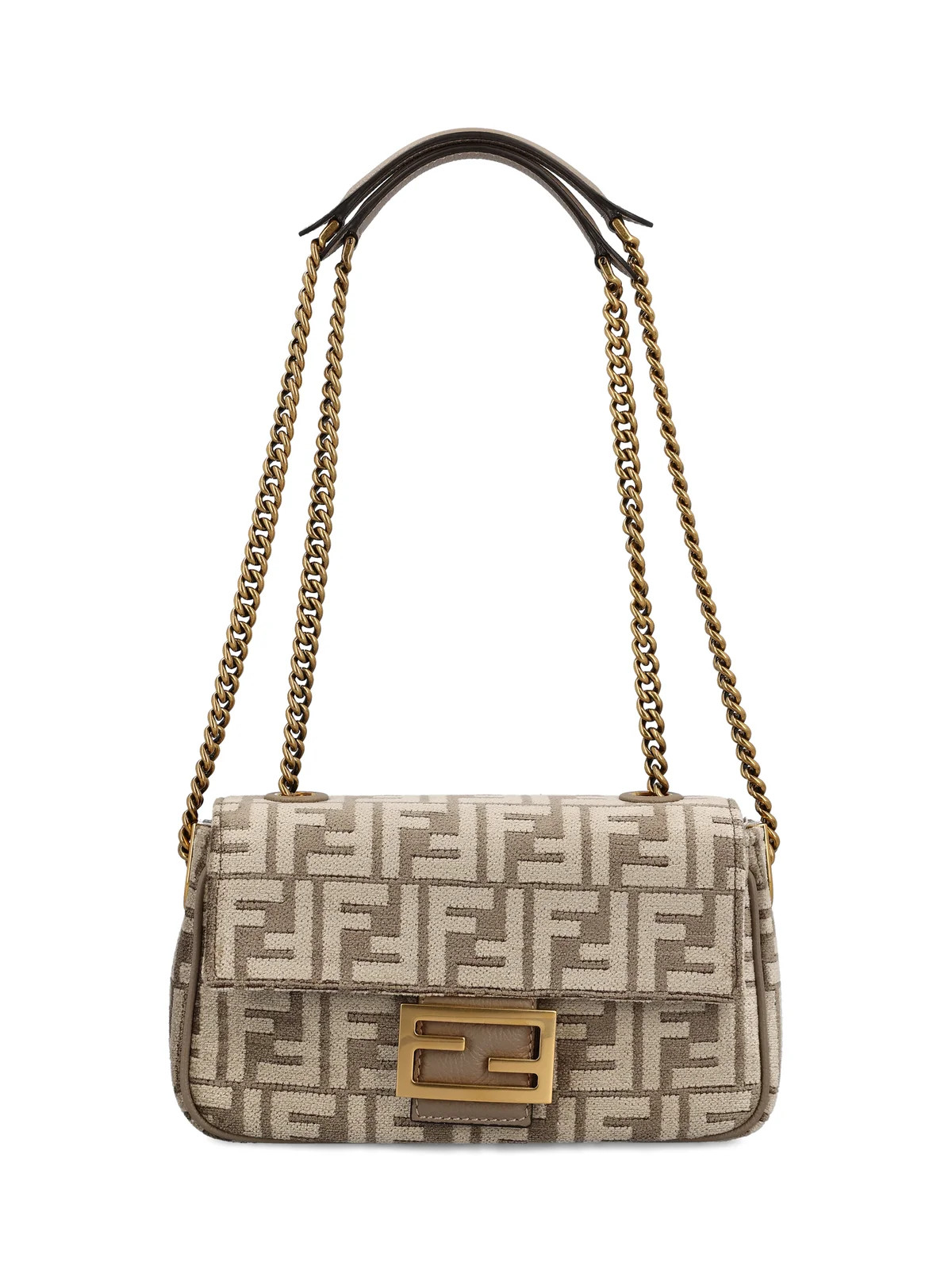 Fendi FF Moftif Chain-Linked Midi Shoulder Bag | Cettire Global