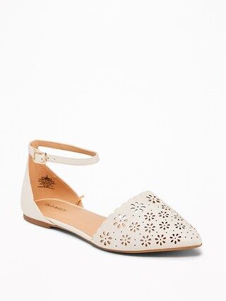 Laser-Cut Pointy-Toe Flats for Women | Old Navy US