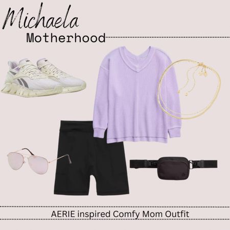 Comfy mom inspired outfit all from AERIE and as always Amazon products listed to mimic the look! 

#LTKFind #LTKGiftGuide #LTKfit