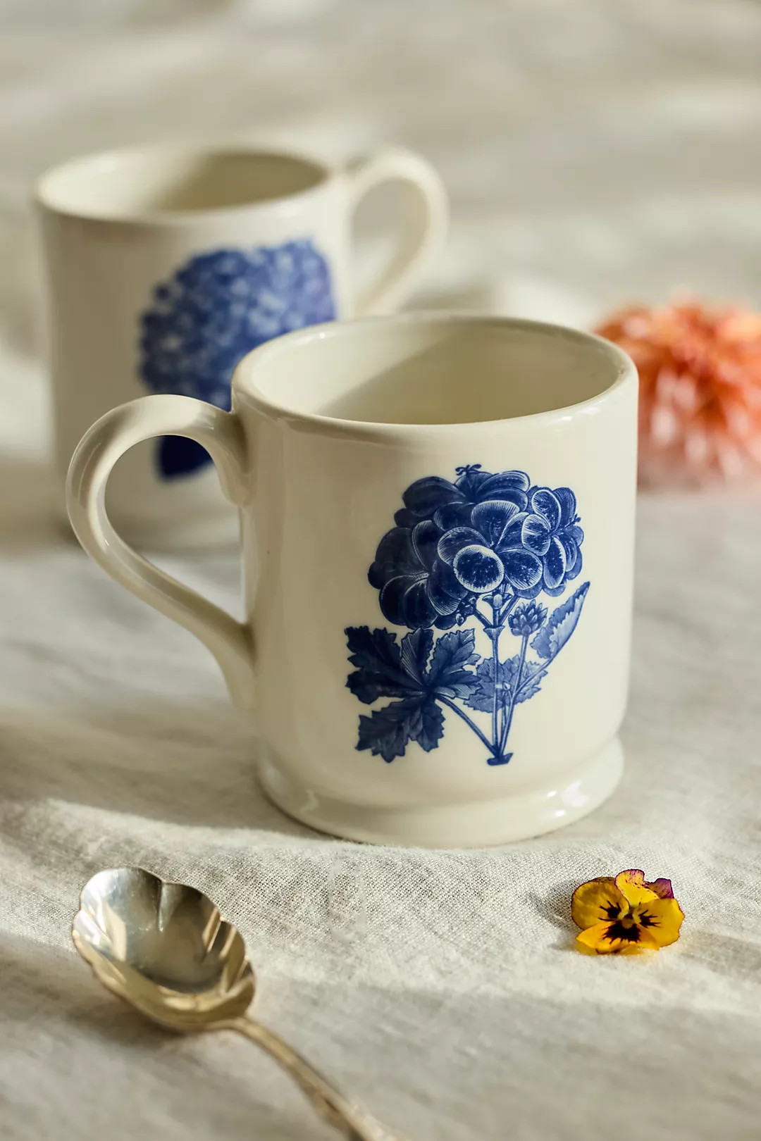 Blue Floral Stoneware Mug | Anthropologie (US)