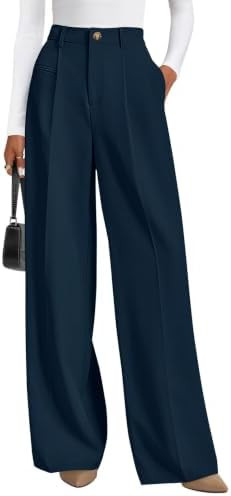 PRETTYGARDEN Women's Tailored Wide Leg Work Dress Pants | Amazon (US)