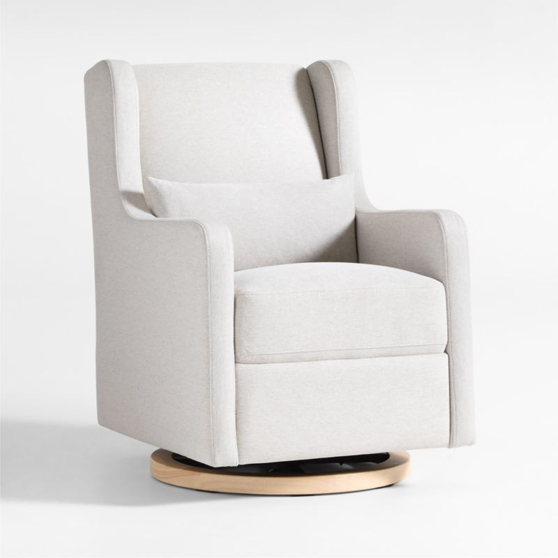 Wally Woven Beach Beige Nursery Glider Chair + Reviews | Crate & Kids | Crate & Barrel