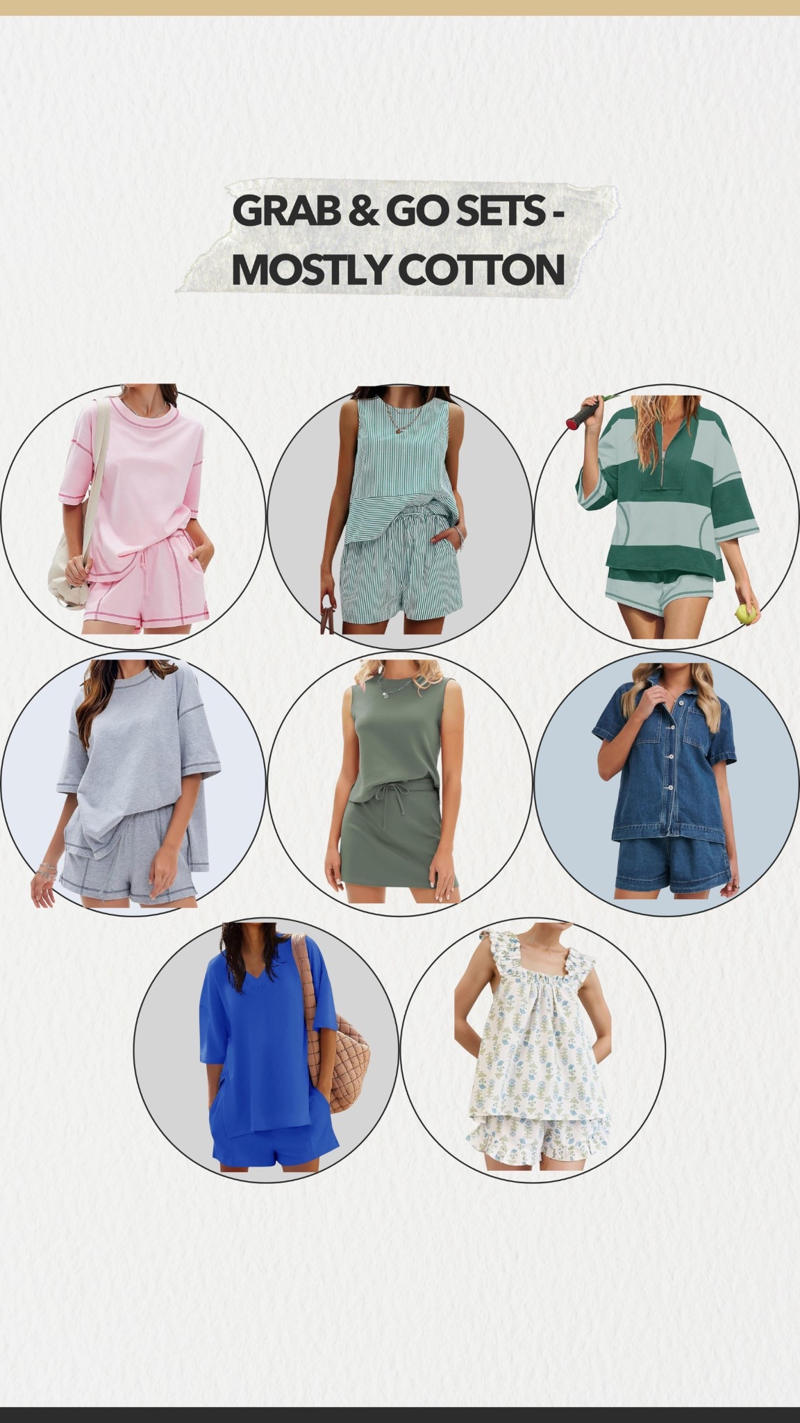 Grab & Go Sets - Mostly Cotton

#LTKStyleTip #LTKSeasonal #LTKFindsUnder50
