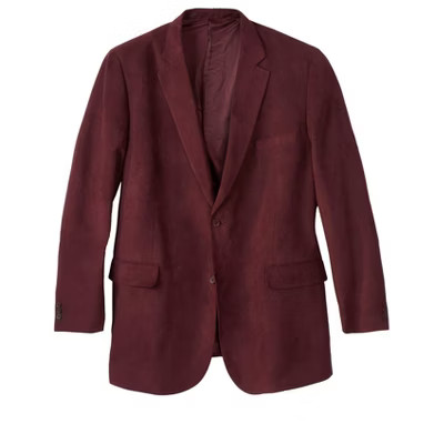 KingSize Men's Big & Tall Suede Blazer - 56, Burgundy | Target