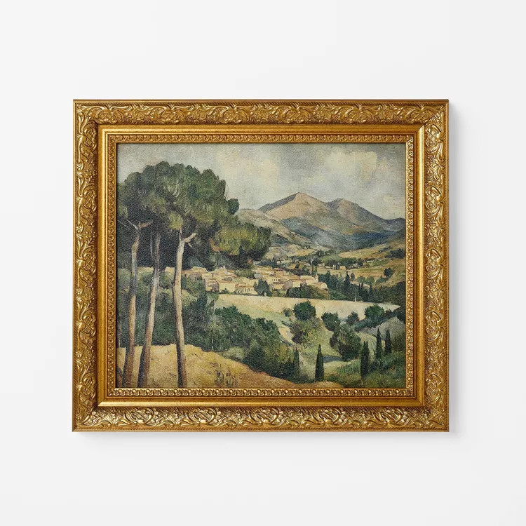 16"x14" Cezanne Inspired Landscape Framed Wall Art - Threshold™ designed with Studio McGee | Target