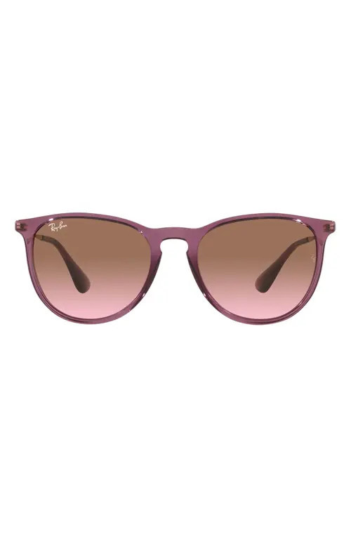 Ray-Ban Erika 54mm Gradient Round Sunglasses in Violet at Nordstrom | Nordstrom