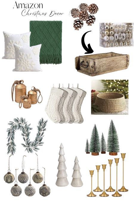 Some of my favorite Christmas decor finds on Amazon right now! Pops of rich green mixed with neutrals and lots of texture. 

#LTKSeasonal #LTKhome #LTKHoliday