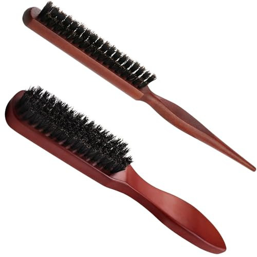 Sularpek 2 Pcs Slick Back Hair Brush, Smoothing Brush, Boar Bristle Hair Brushs, Hair Brush for Slick Back, Suitable For Thick, Curly, Dry or Damaged Hair | Amazon (UK)