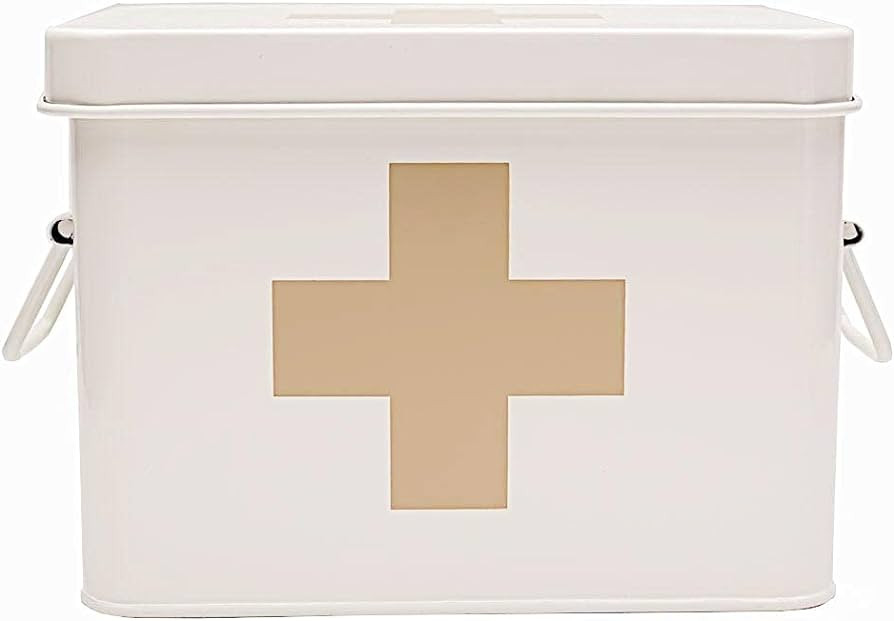 Lassos Boutique Retro Enameled First Aid Box for Medicine Storage and Home Decor with Lid and Rem... | Amazon (US)