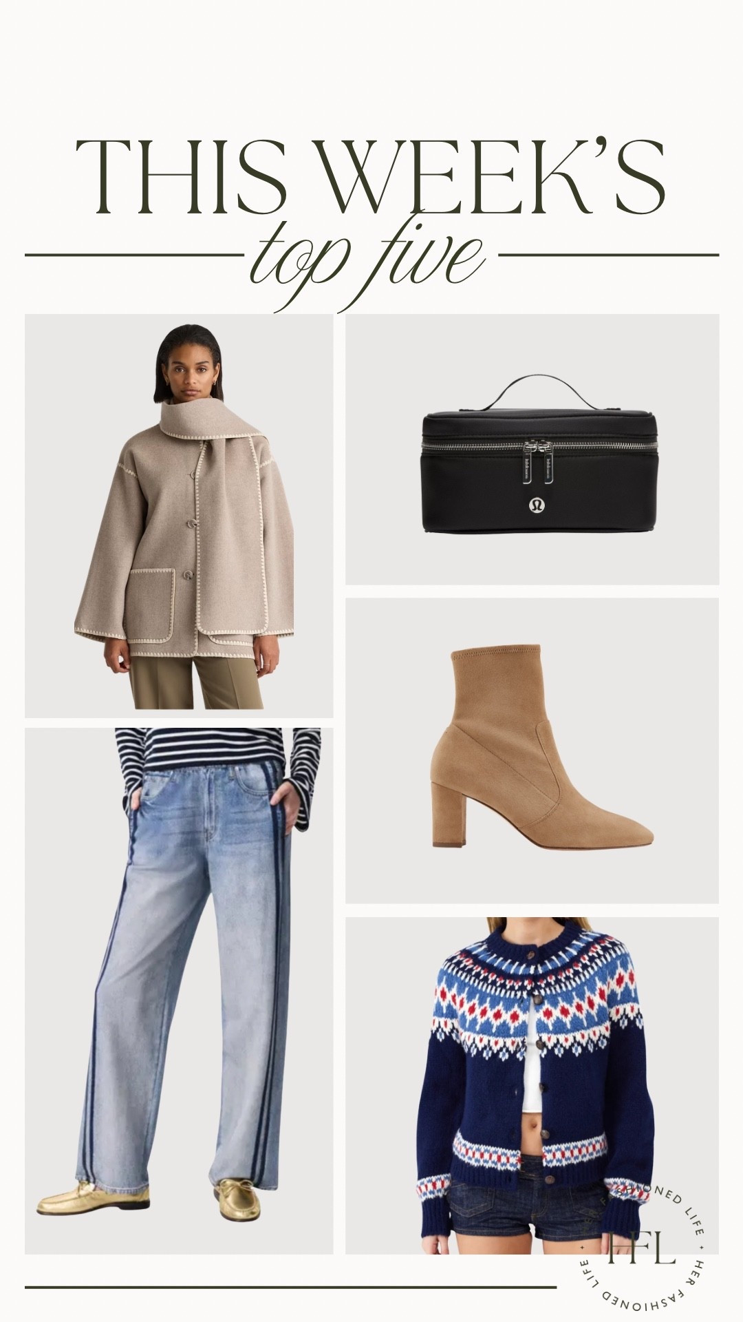 This week’s top 5! ✋🏼 #Quince #Boots #Jeans #Bag #Sweater 