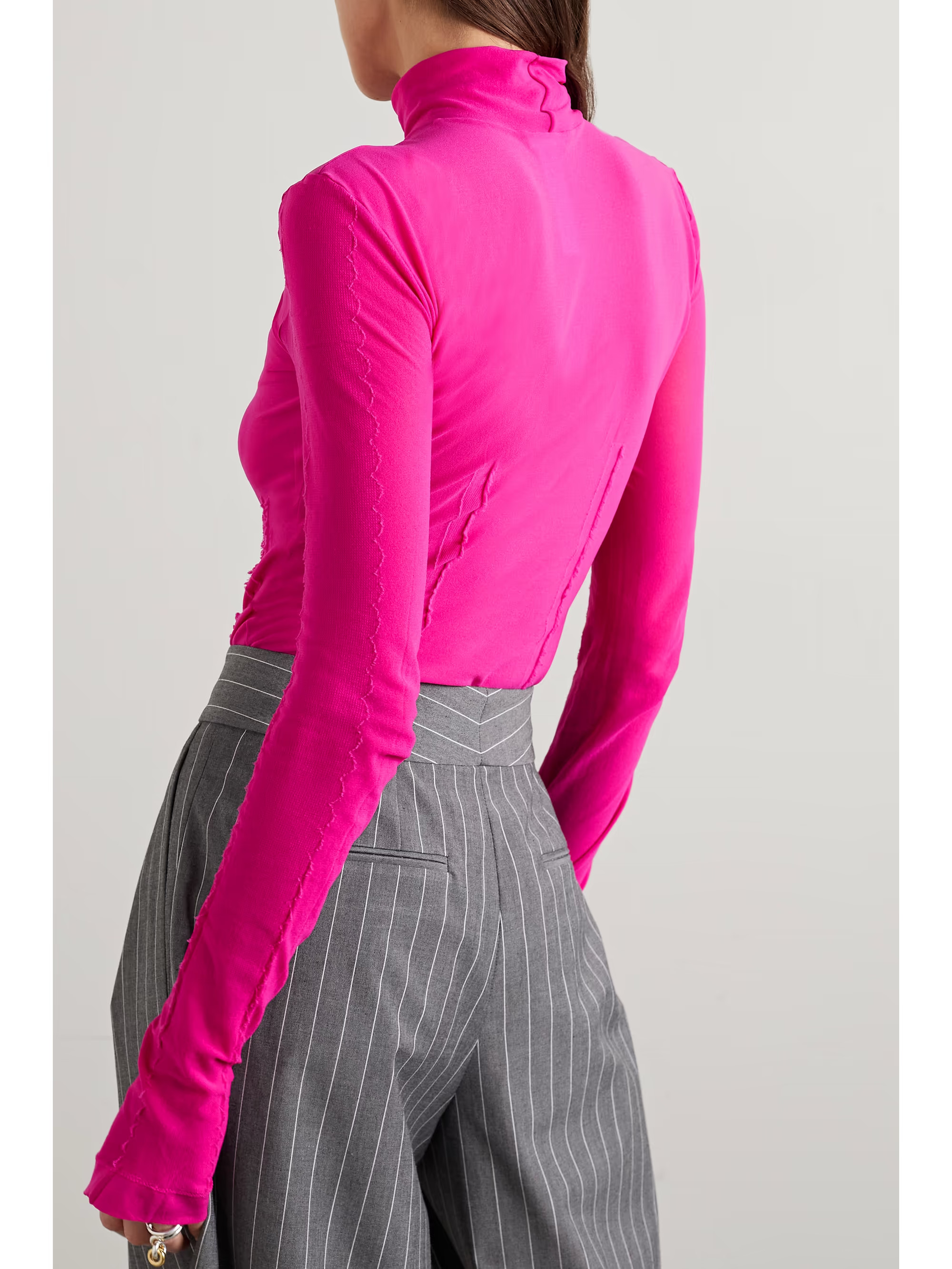 Frayed stretch-jersey top | NET-A-PORTER APAC