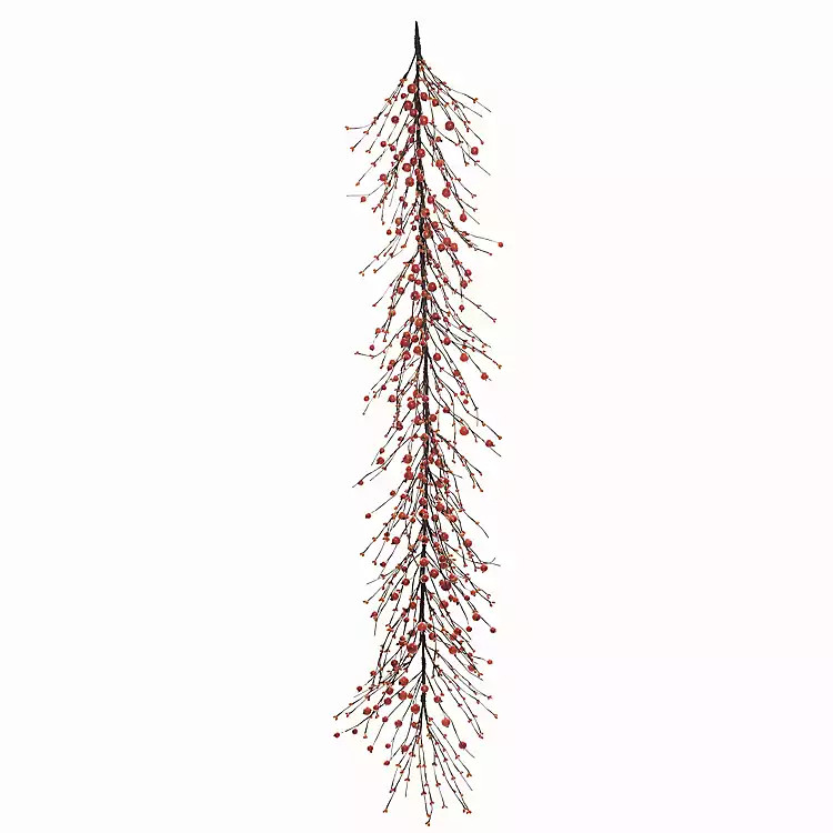 Red and Black Berry Twig Halloween Garland, 58 in. | Kirkland's Home