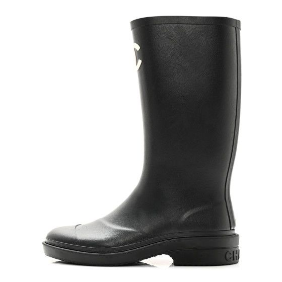 Caoutchouk CC High Boots 37 Black | FASHIONPHILE (US)
